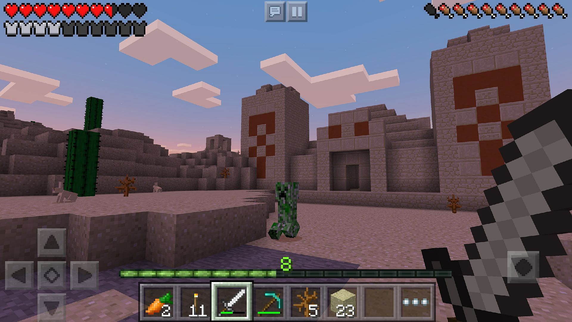 Accessing previews is a bit more nuanced for mobile devices (Image via Mojang)