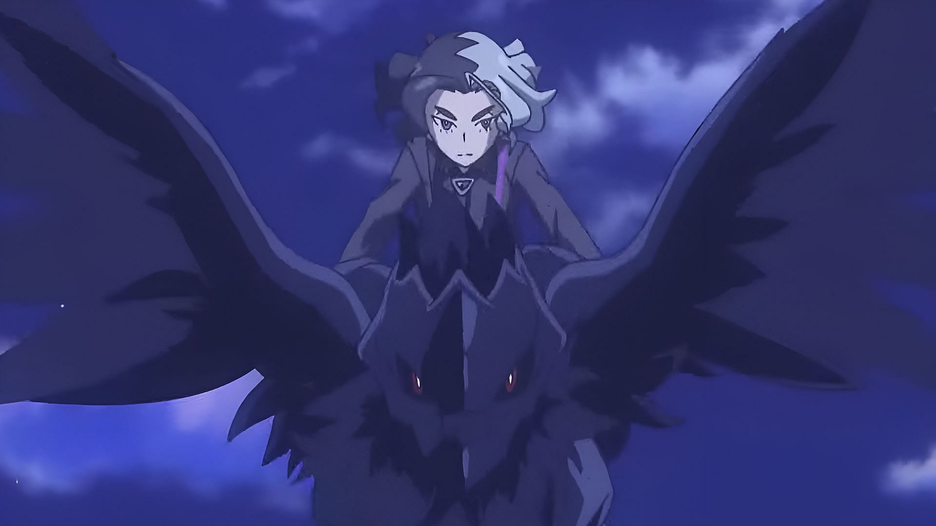 Amethio intervenes with his Corviknight in Pokemon Horizons (Image via The Pokemon Company)