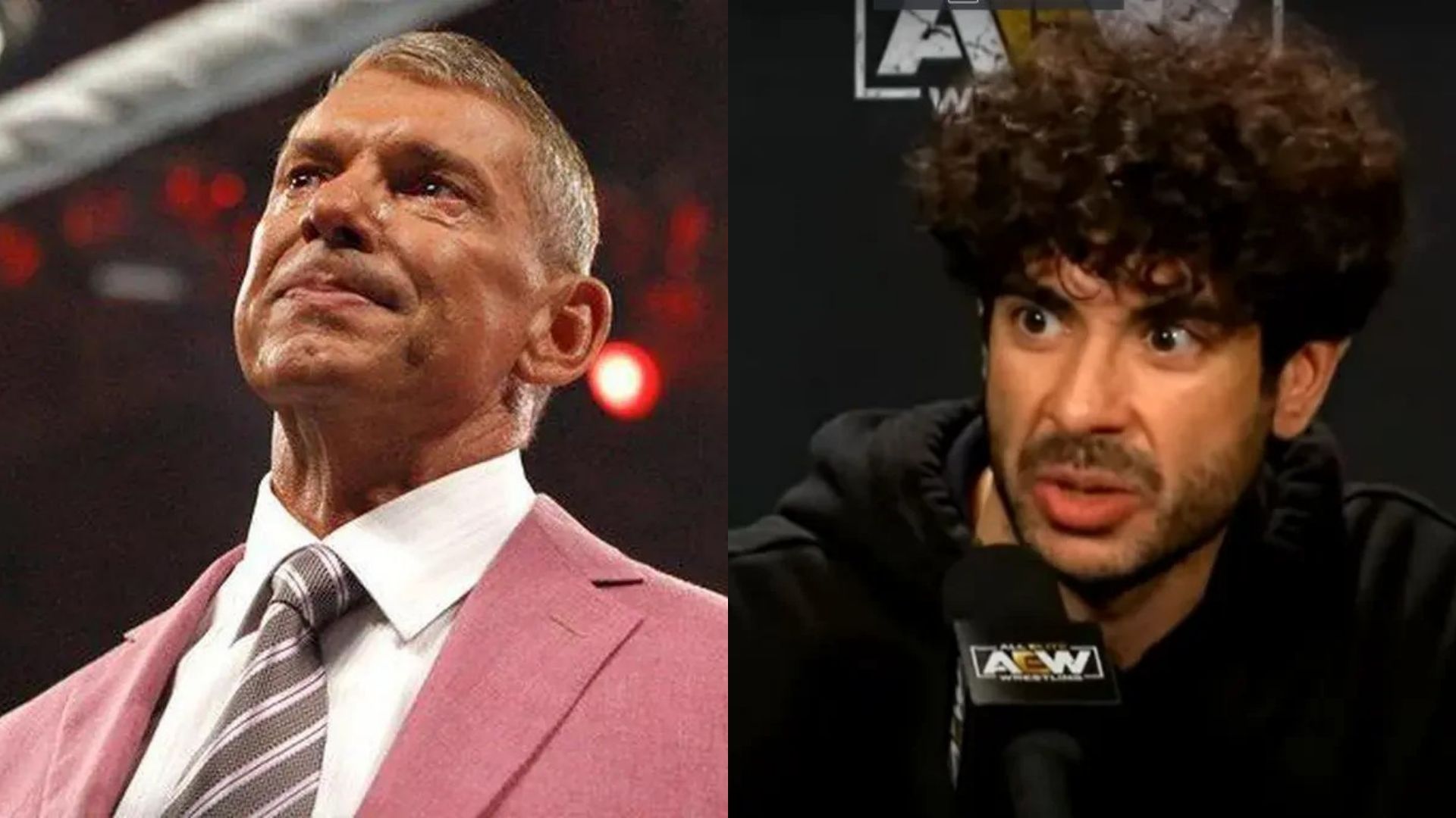 Vince McMahon(left); Tony Khan(right)