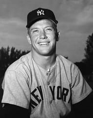 Mickey Mantle of the New York Yankees poses for a portrait, 1953.