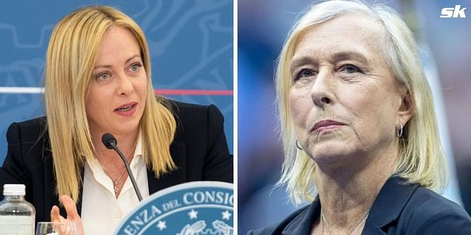 Martina Navratilova condemns "fascists" in Italian government as PM Meloni's party founder makes 'Mussolini's heirs' remark amid Israel-Palestine war