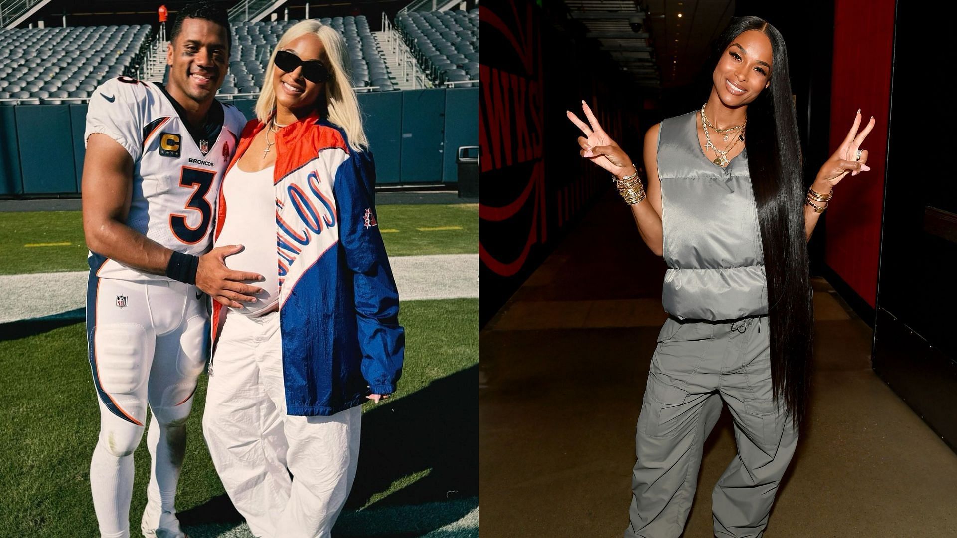 IN PHOTOS: Ciara Wilson proudly shows off baby bump as Russell