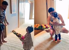 [Watch] Hasan Ali's daughter Helena wishes Babar Azam on his birthday with a bouquet