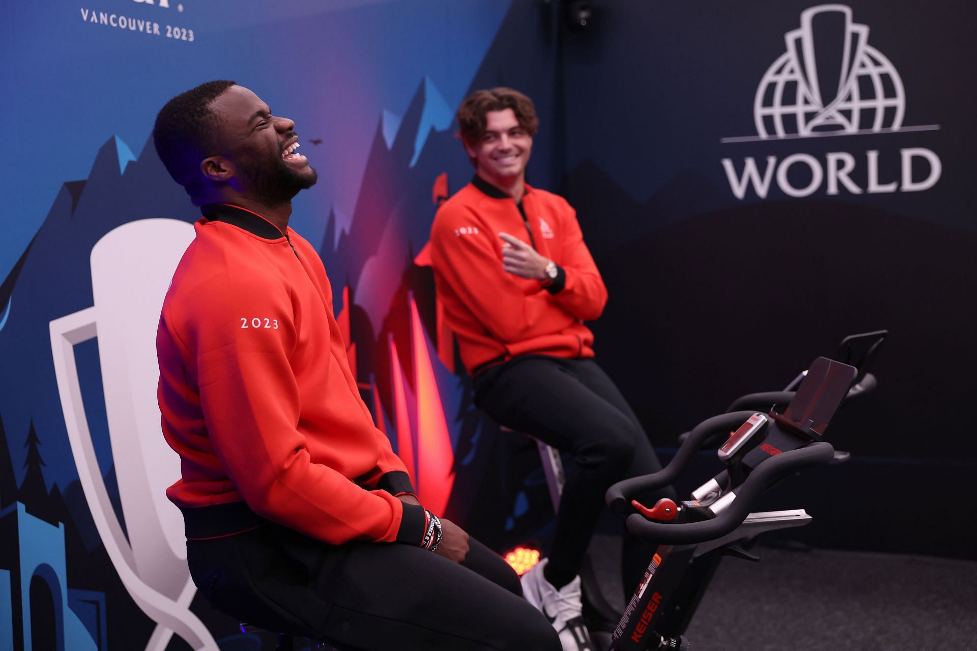 Frances Tiafoe (left) and Taylor Fritz