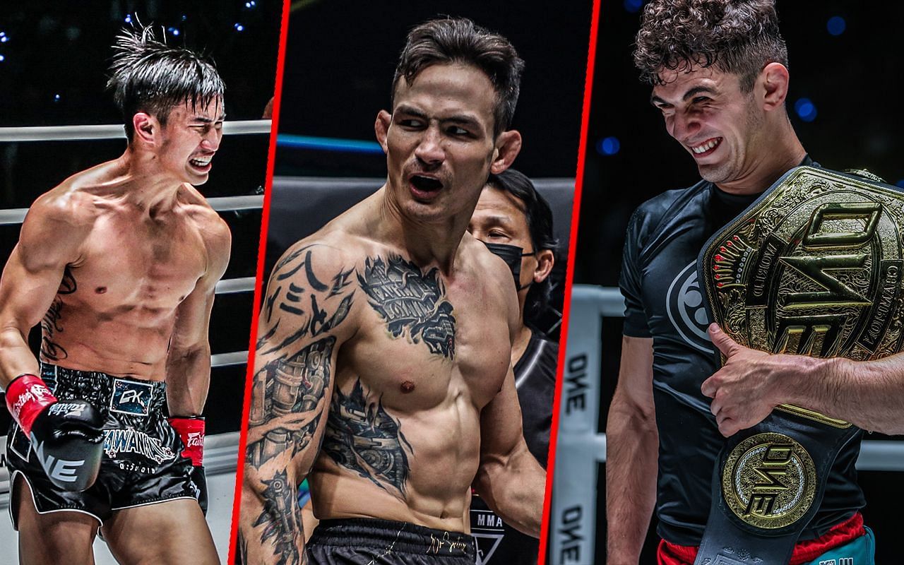 (From left) Tawanchai PK Saenchai, Thanh Le, Mikey Musumeci. [Image: ONE Championship]