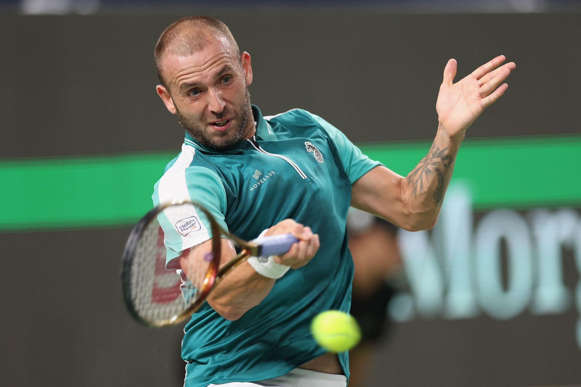 Dan Evans at the 2023 Shanghai Masters.