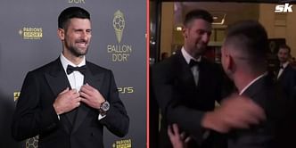 Novak Djokovic shares an embrace with Lionel Messi at Ballon d'Or 2023 ceremony in Paris