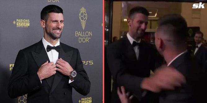 Novak Djokovic shares an embrace with Lionel Messi at Ballon d'Or 2023 ceremony in Paris