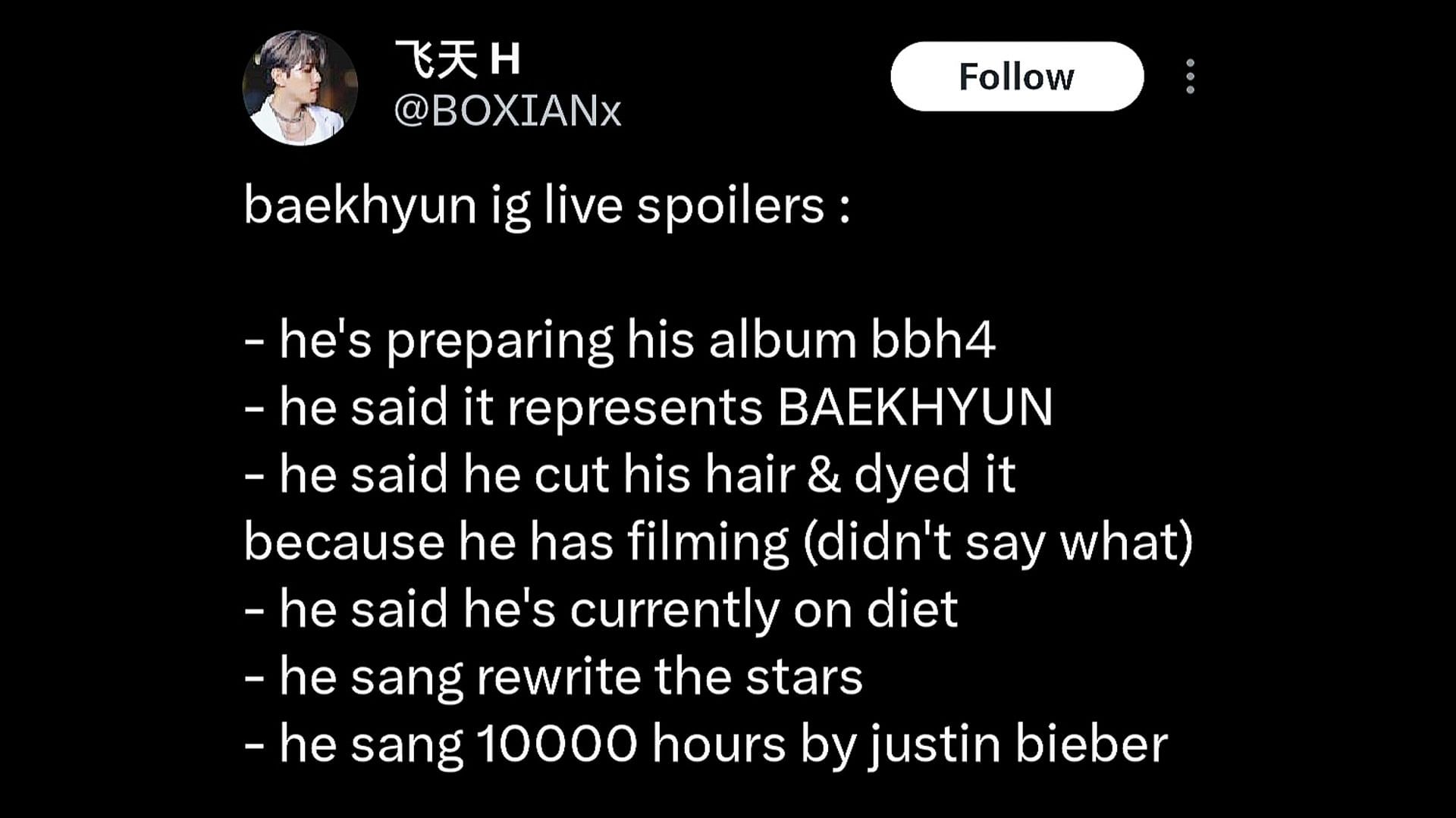 Fans speculate about Baekhyun&#039;s upcoming solo album (Image via BOXIANx/X)