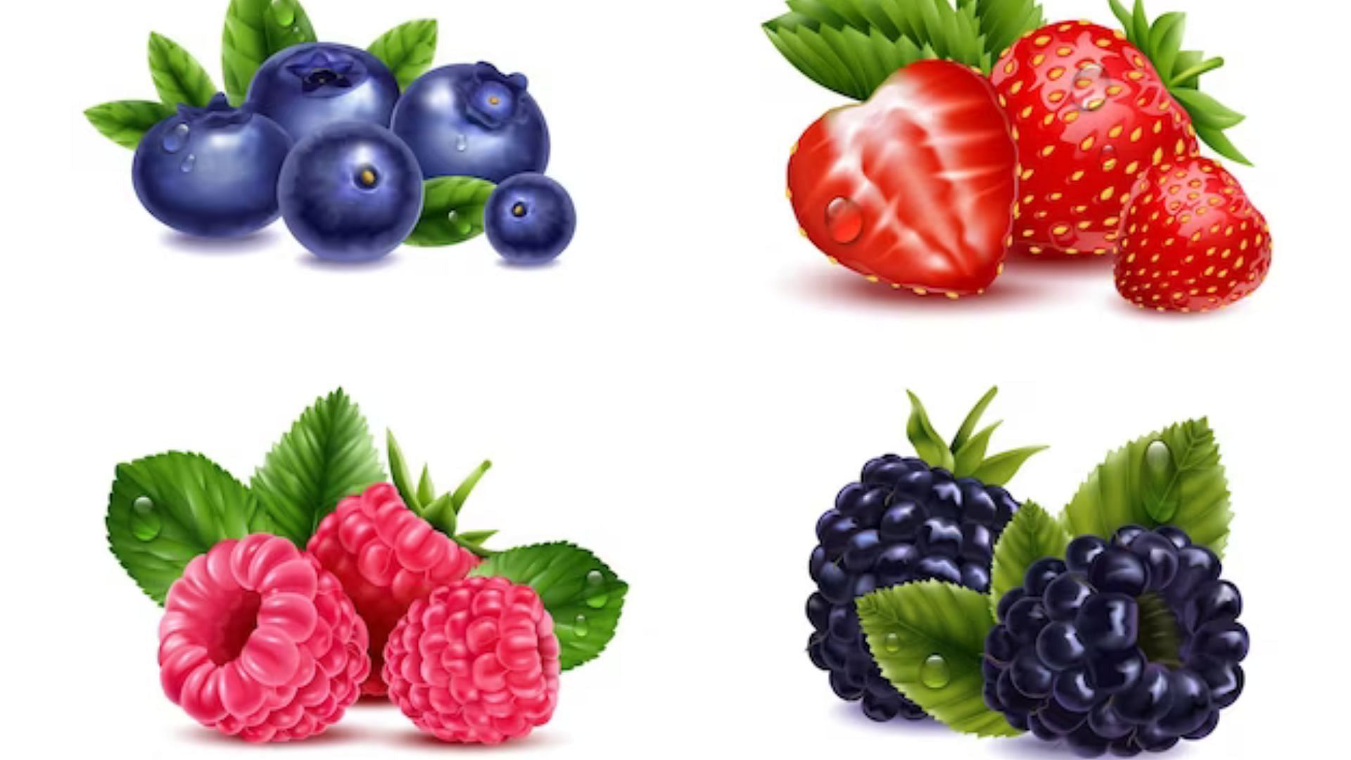 ब्लूबेरी, स्ट्रॉबेरी और रास्पबेरी!