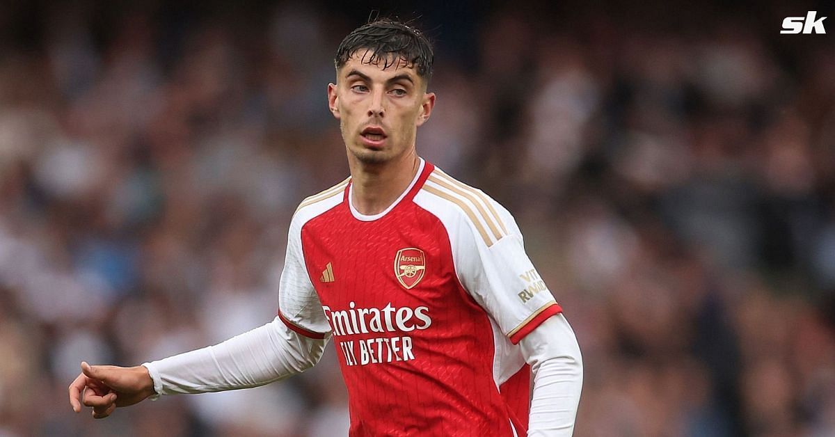 Arsenal attacker Kai Havertz looks on