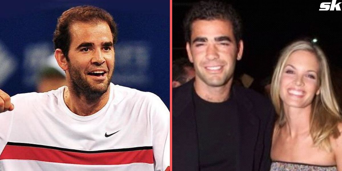 Pete Sampras (L), pictured with his wife Bridgette Wilson (R)