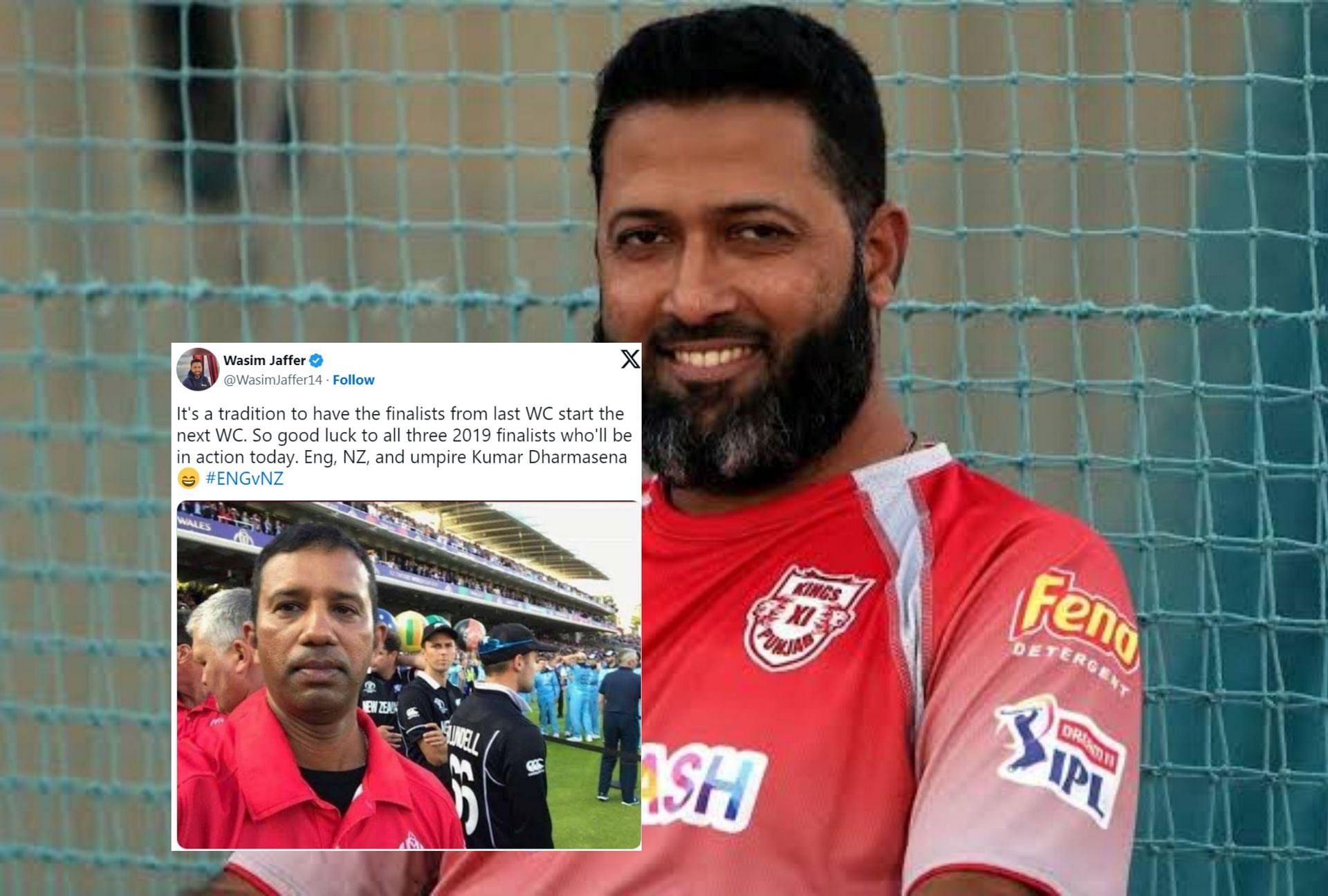 Wasim Jaffer wishes England and New Zealand good luck for World Cup opening match. 
