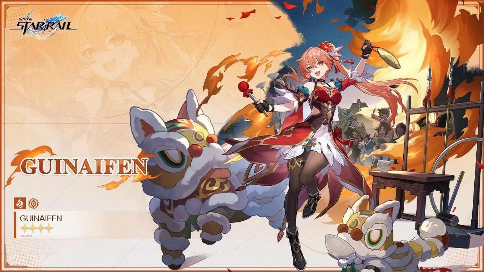 Guinaifen, a new 4-star Fire Element character in version 1.4 (Image via HoYoverse)