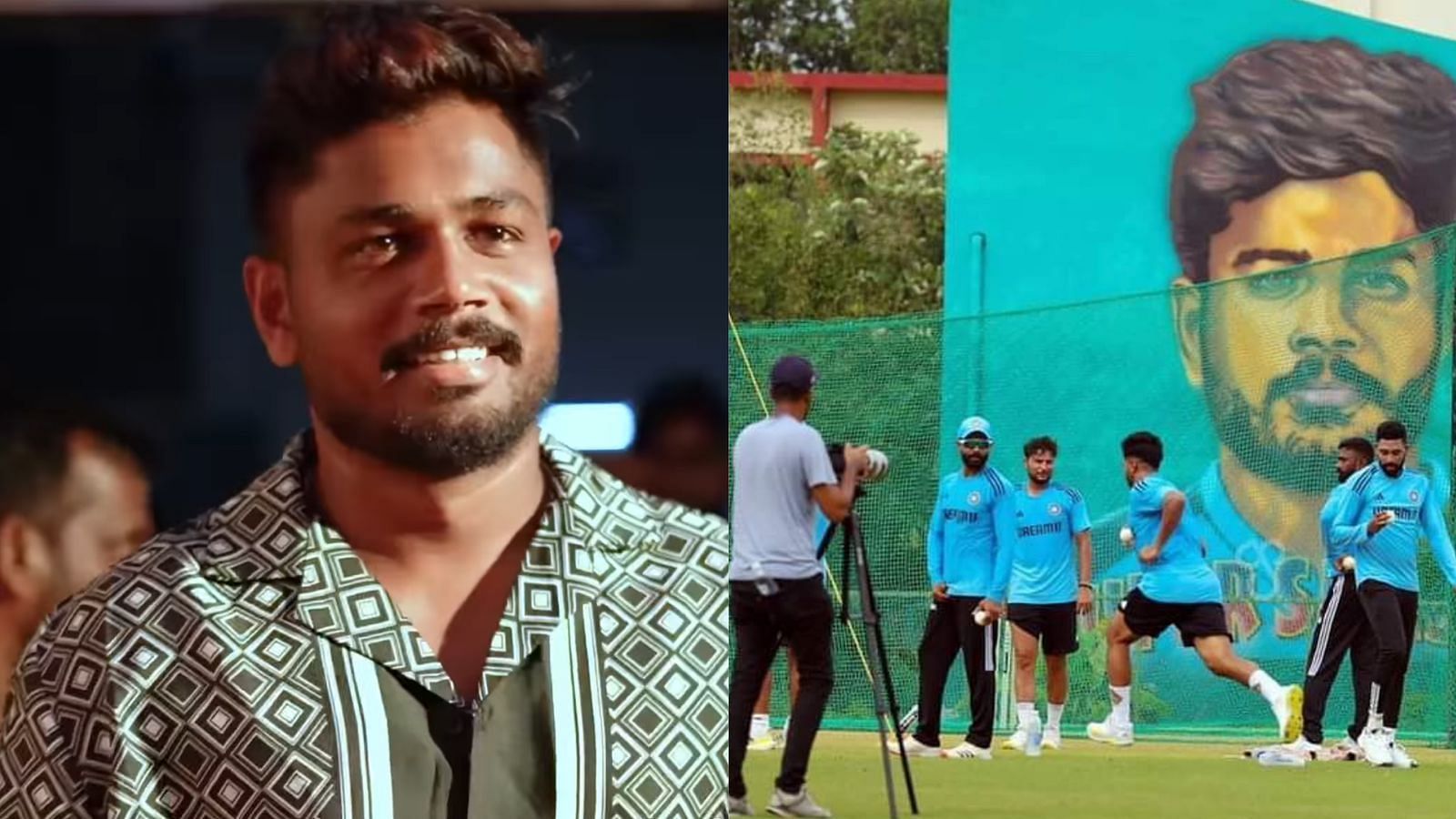 Sanju Samson (L) posted the photo on the right (Image: Instagram)