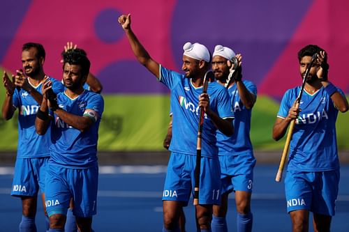 Lalit Upadhyay ( extreme left) and Mandeep Singh (centre) scored from open play in the semifinal