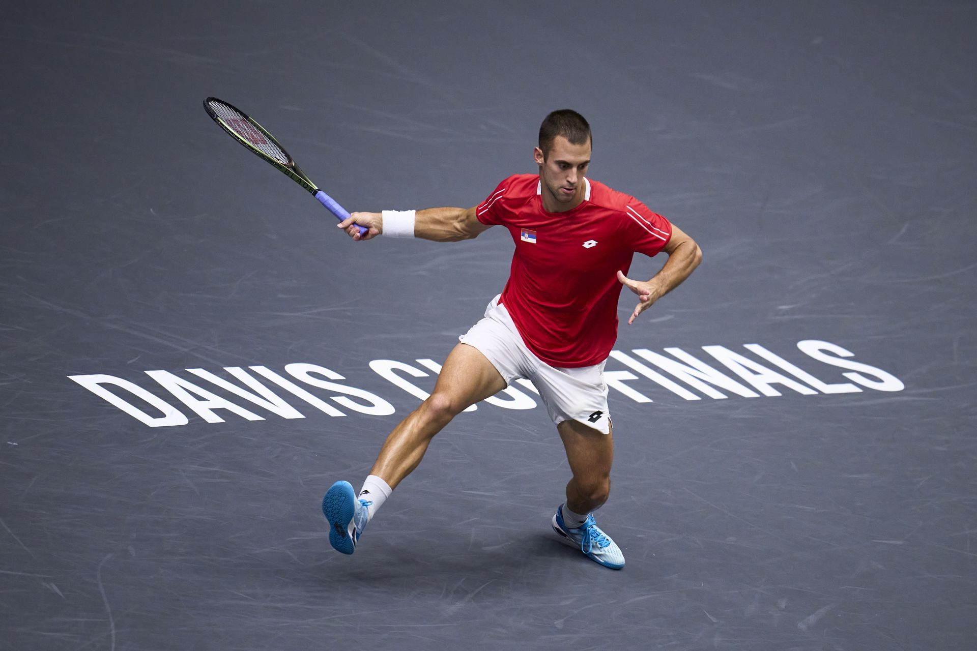 Laslo Djere at the 2023 Davis Cup.