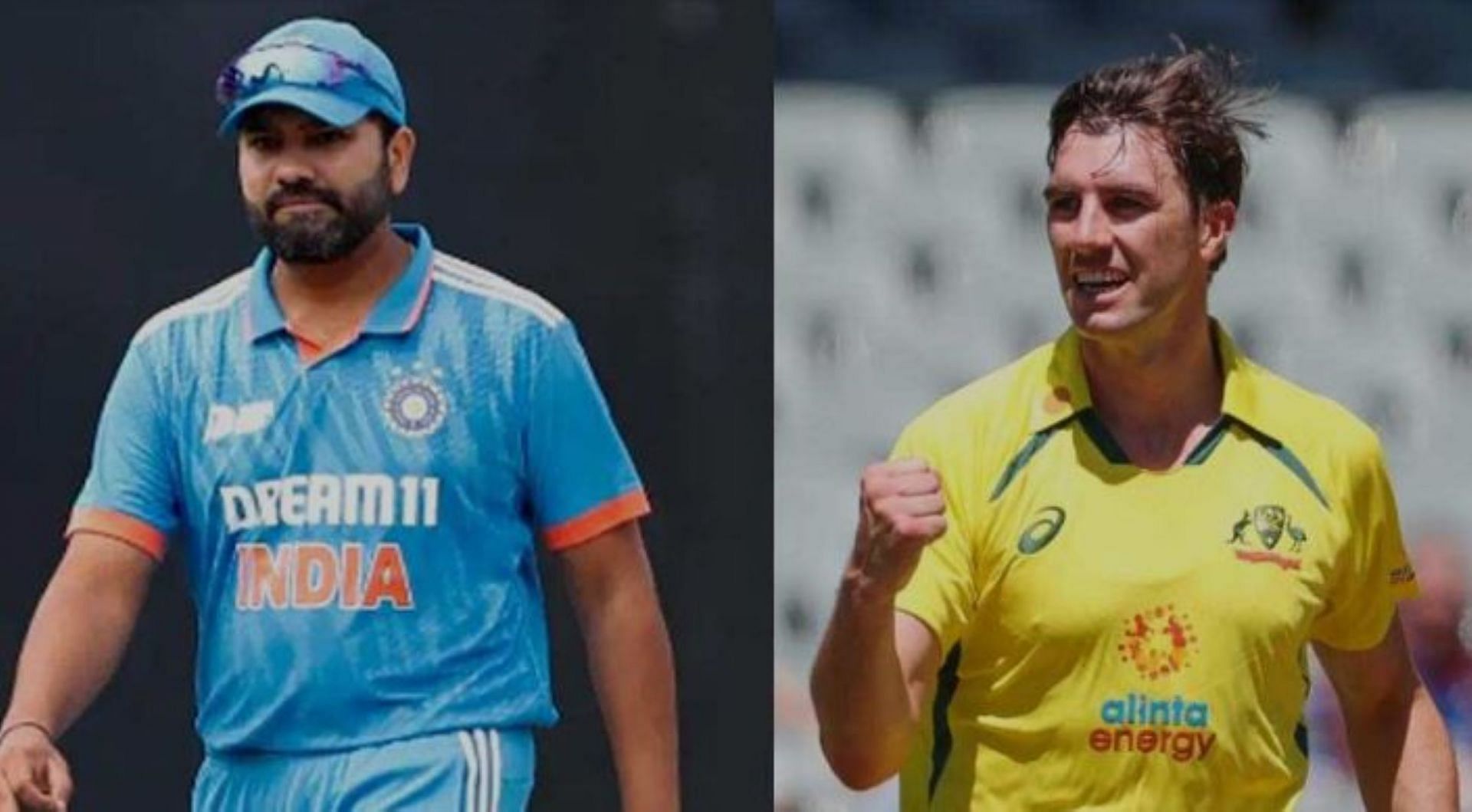 Rohit Sharma (L) and Pat Cummins will be the men in charge as their sides look for a winning start.