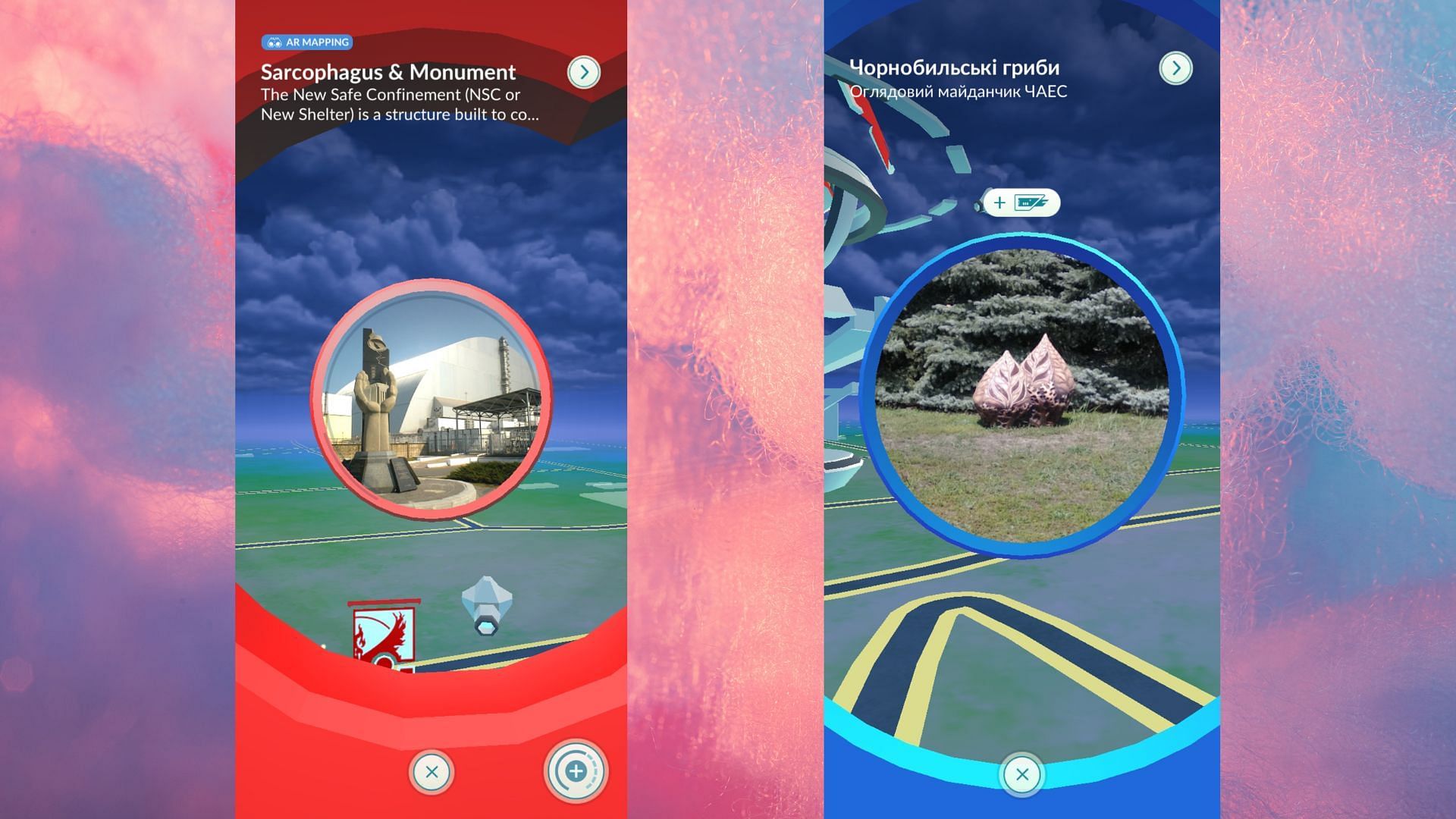 PokeStop and Gym at Chernobyl, Ukraine (Image via Sportskeeda || The Pokemon Company)