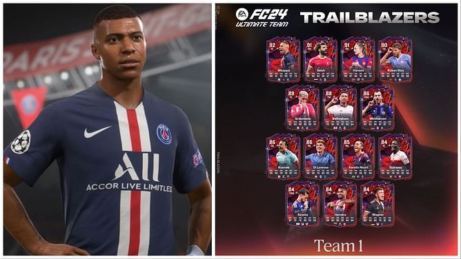 EA Sports releases Trailblazers Team 1 in EA FC 24, featuring Mbappe, Bellingham, and others