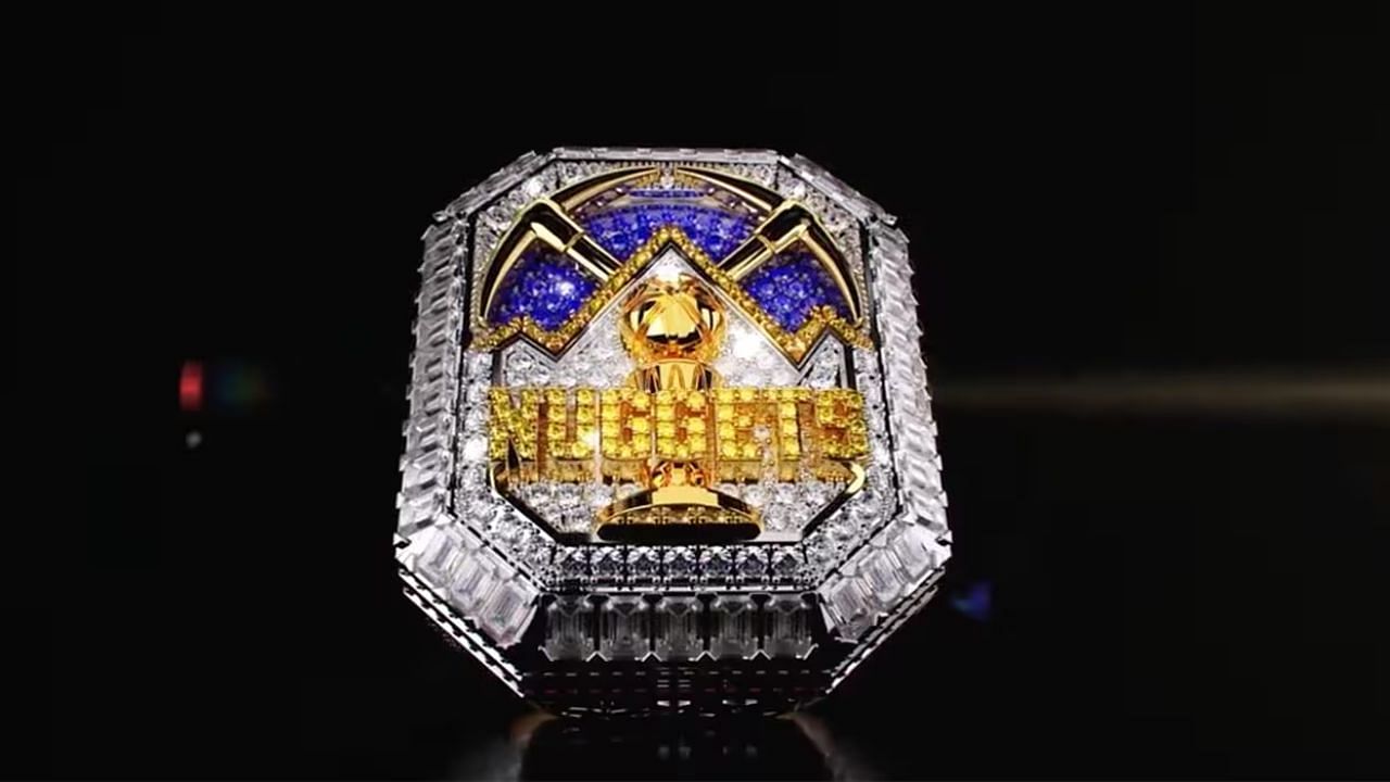 The 2023 NBA championship ring of the Denver Nuggets