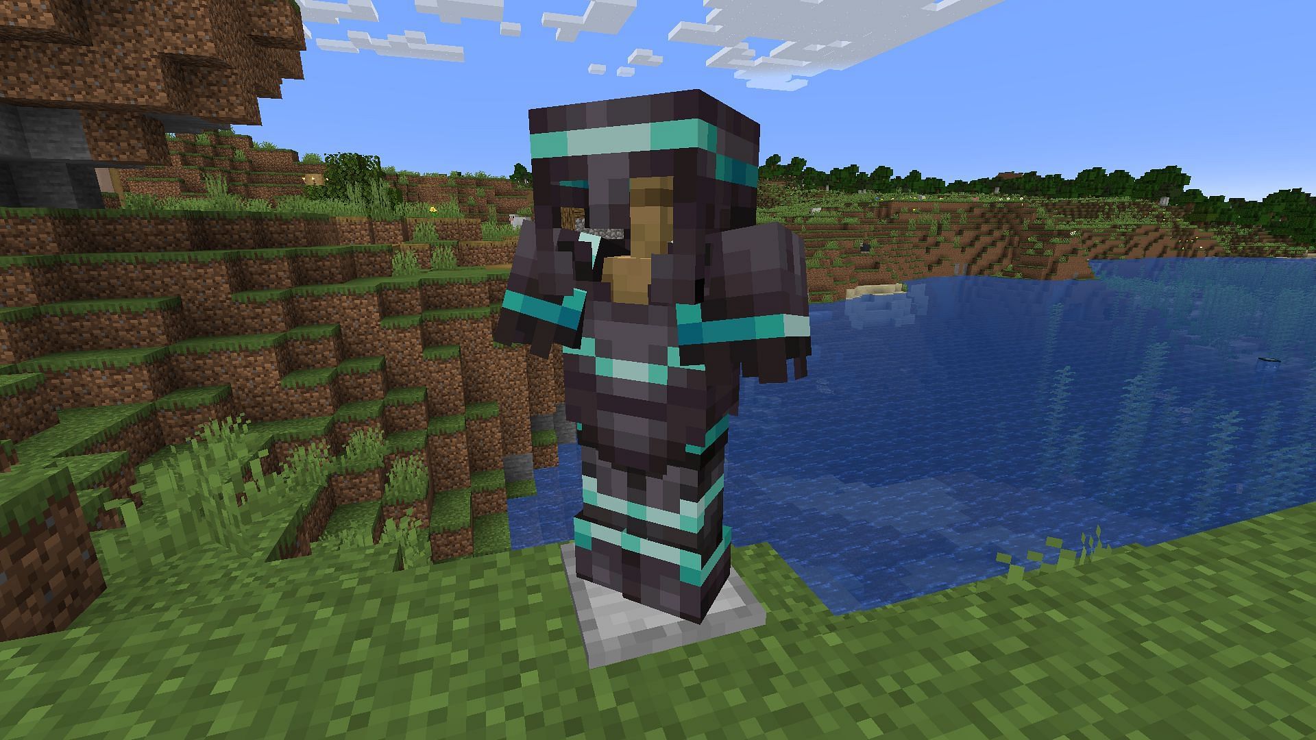 The Host armor trim in Minecraft has a simple but eye-catching appeal (Image via Mojang)