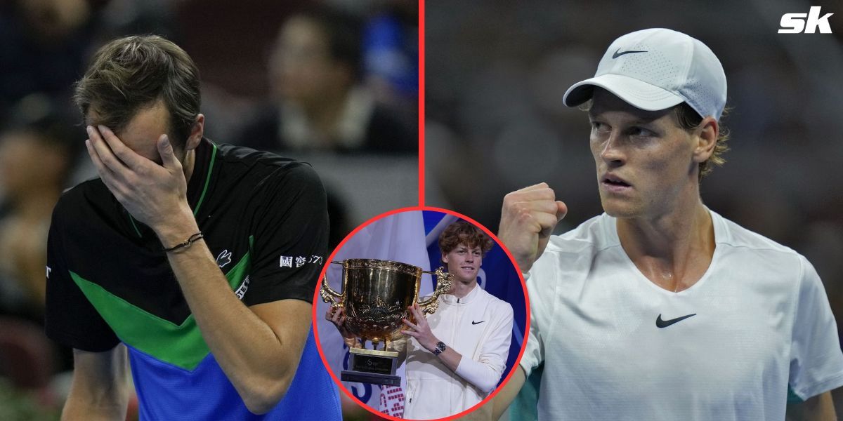 Jannik Sinner reacts to fine victory over Daniil Medvedev to