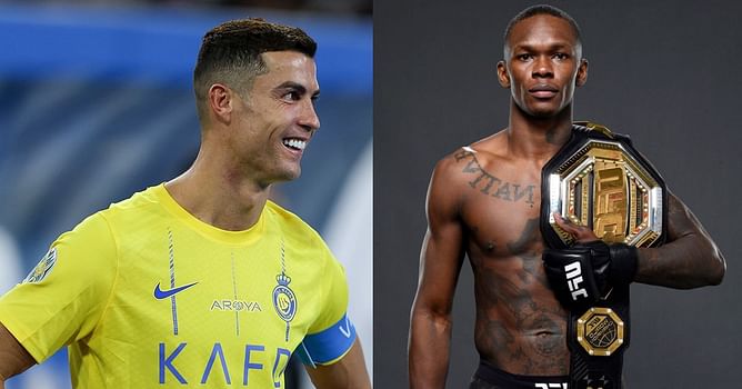 WATCH: Cristiano Ronaldo meets Israel Adesanya ahead of showdown between Francis Ngannou and Tyson Fury