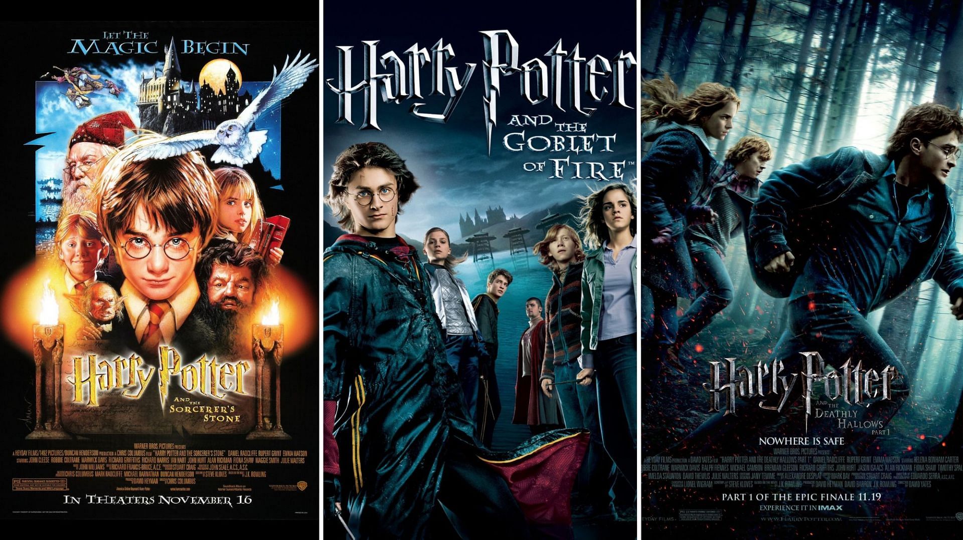 The Harry Potter film series (Images via Warner Bros. Pictures)