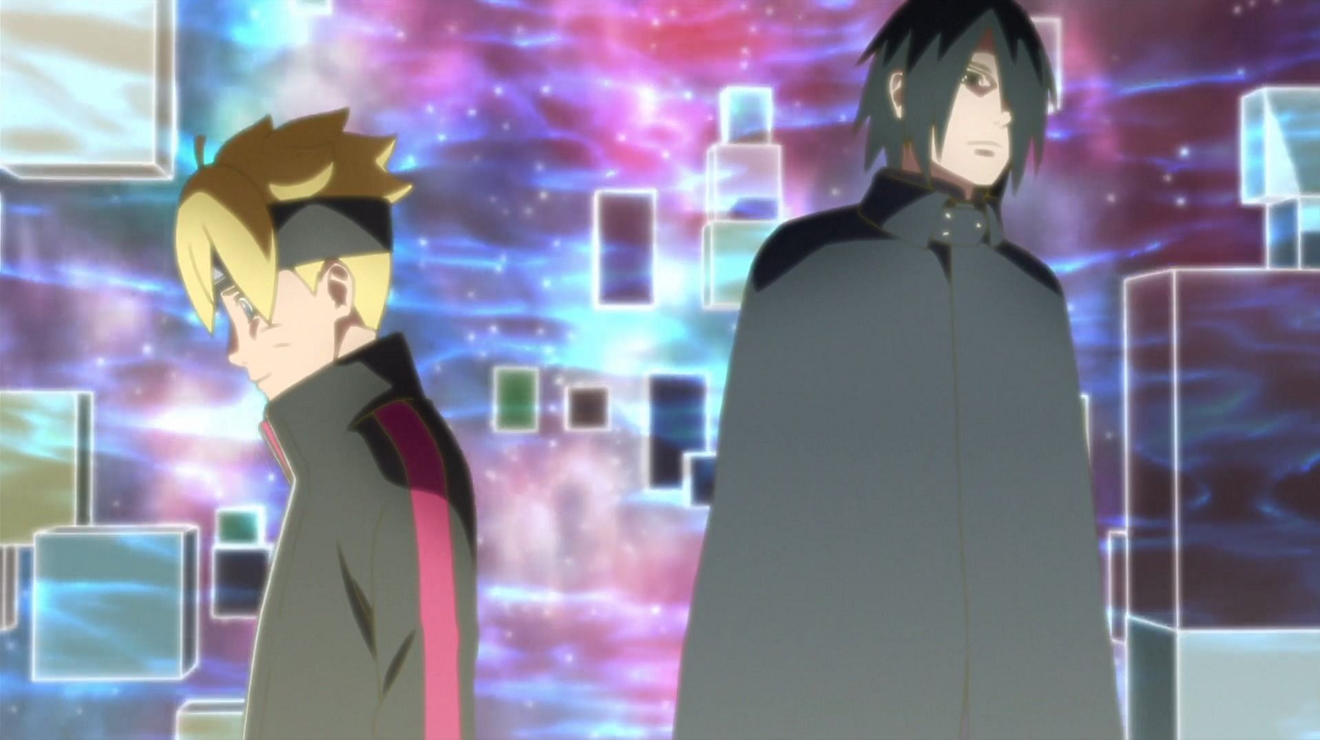 Boruto and Sasuke in the Time Slip Arc (Image via Studio Pierrot)