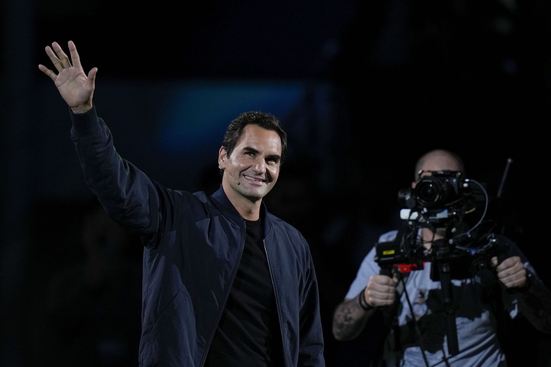 Roger Federer at the 2023 Shanghai Masters in China.