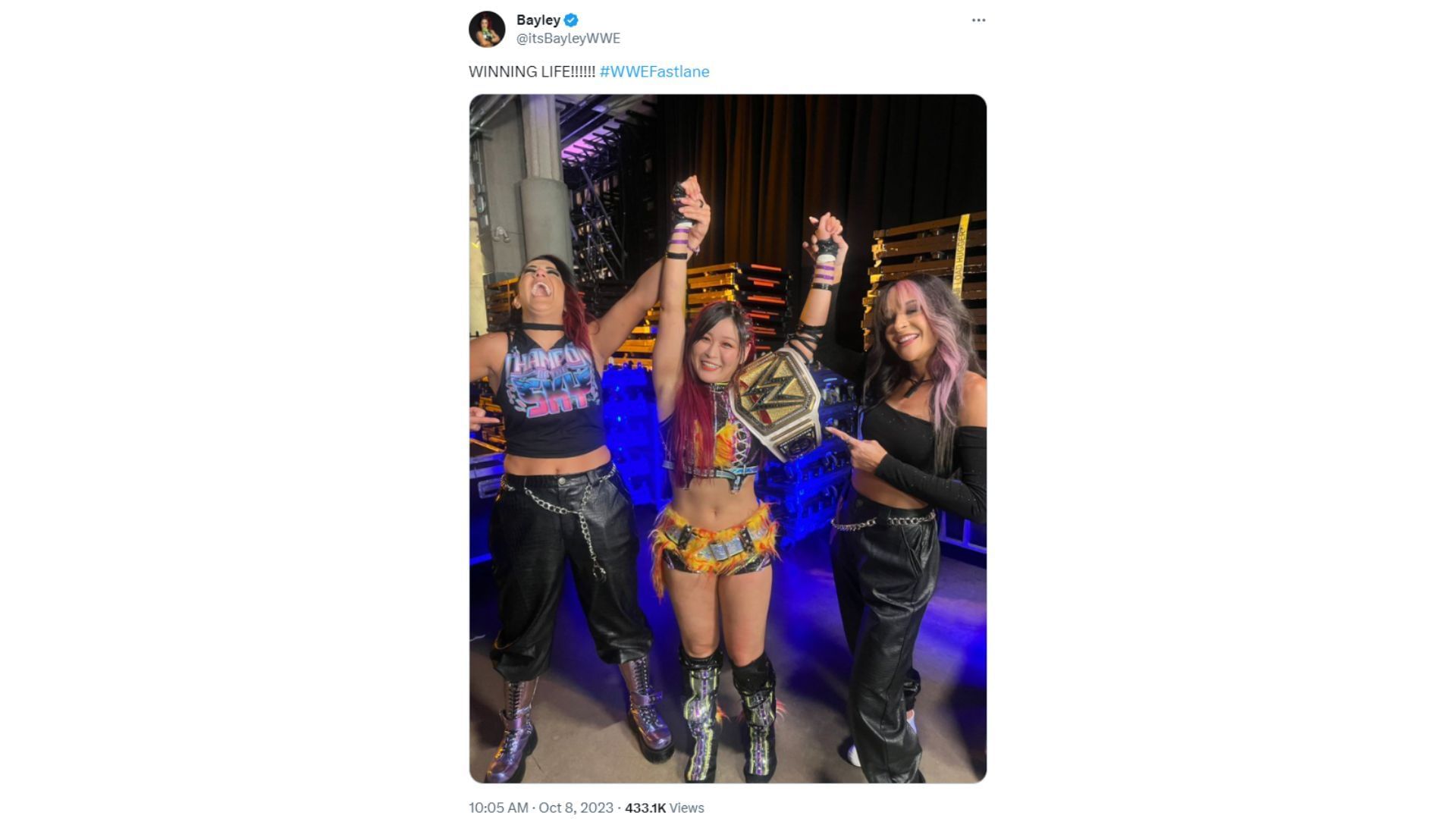 Bayley&#039;s recent tweet after Fastlane