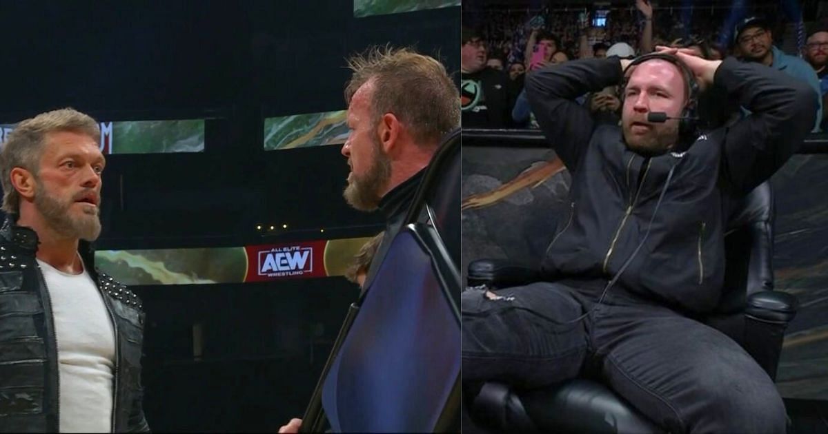 Edge, Christian, and Jon Moxley at AEW WrestleDream.