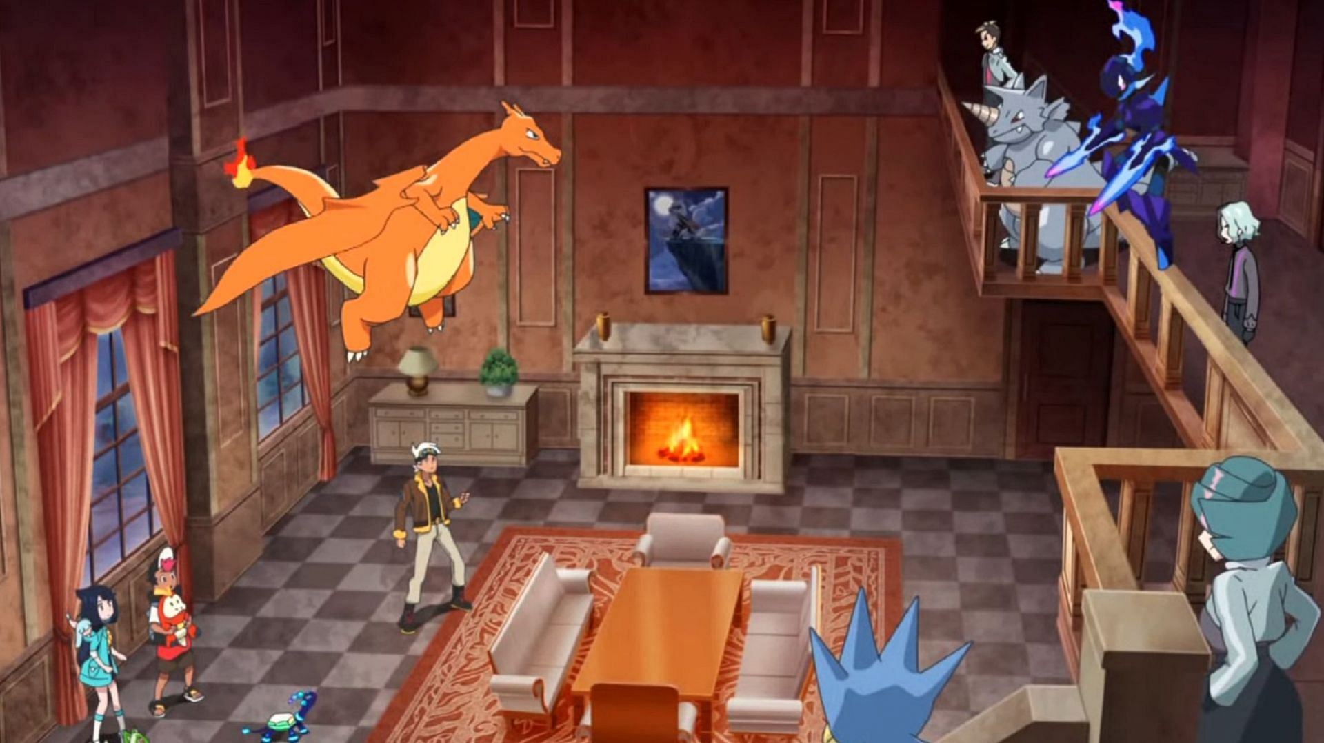 Amethio and the Explorers breach the Old Castle in Pokemon Horizons. (Image via The Pokemon Company)