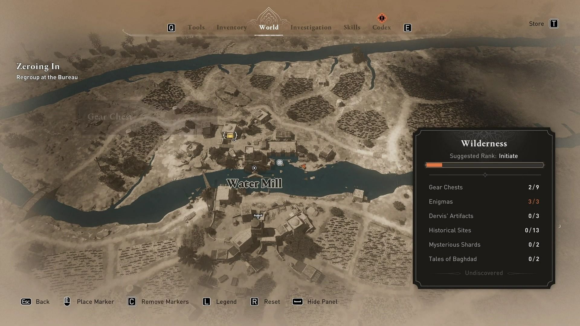 Water Mill Gear Chest location in Assassin&#039;s Creed Mirage (Image via Ubisoft)