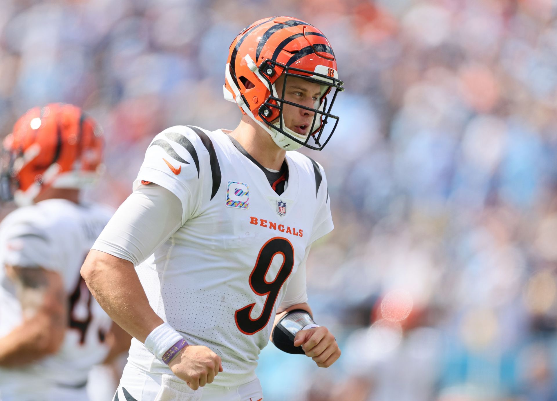 Joe Burrow during Cincinnati Bengals v Tennessee Titans