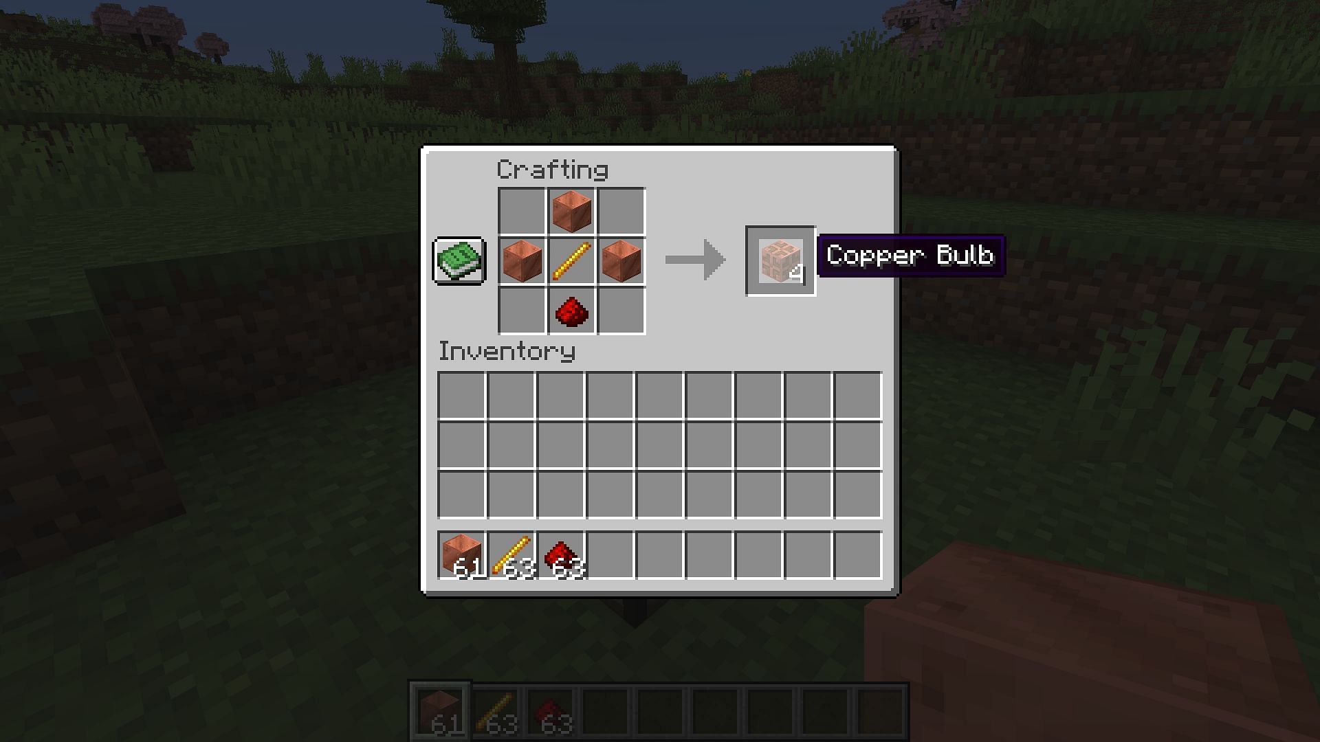 Copper bulbs require copper blocks, blaze rods, and redstone dust (Image via Mojang)