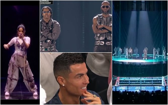 Lil Baby, Becky G steal the show at Tyson Fury vs. Francis Ngannou opening ceremony with Kanye and Eminem ringside