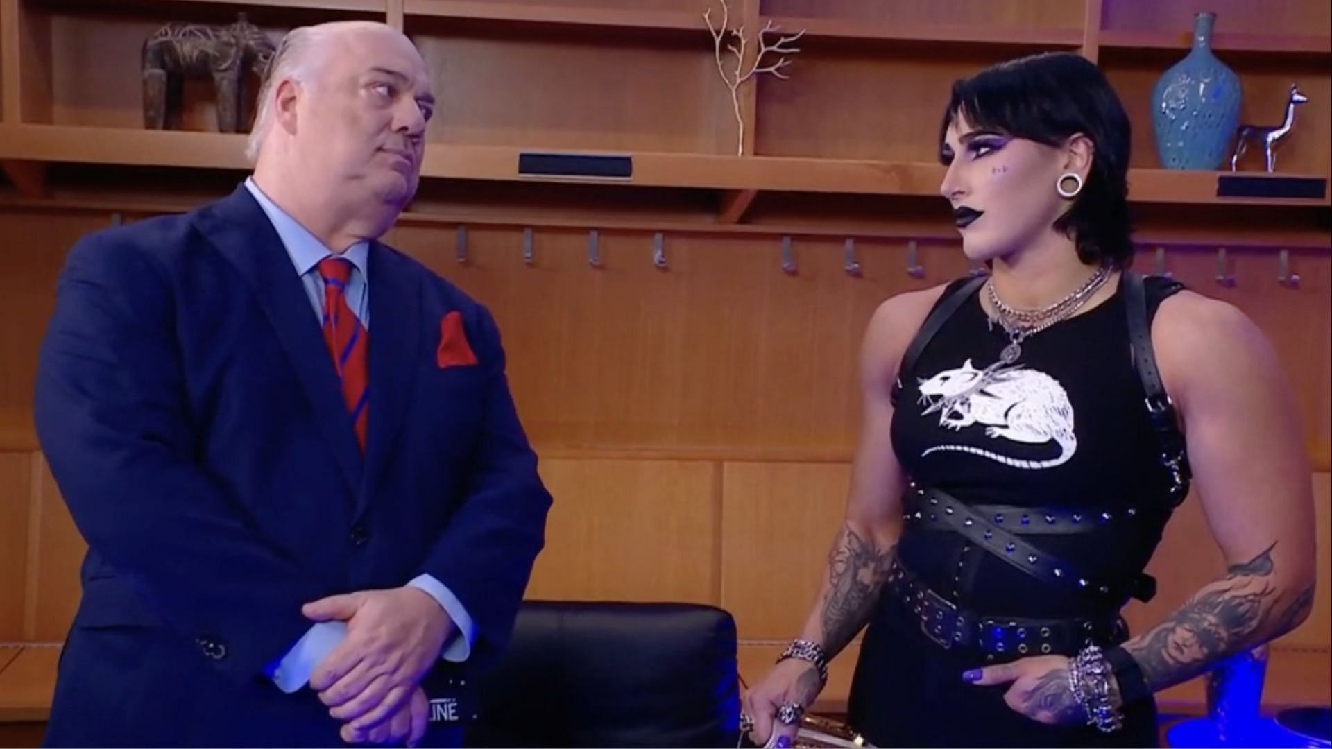 Paul Heyman and Rhea Ripley had a tense segment on SmackDown this week.