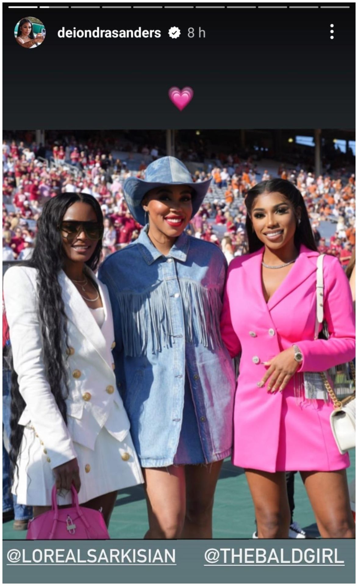 Coach Prime’s daughter Deiondra Sanders reacts to Shedeur Sanders