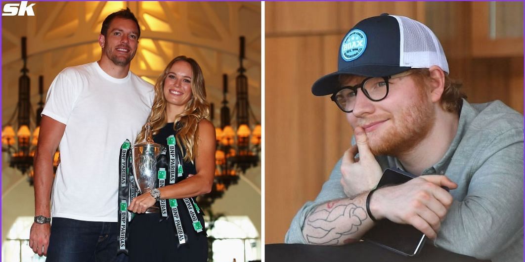 Caroline Wozniacki and husband David Lee enjoy Ed Sheeran