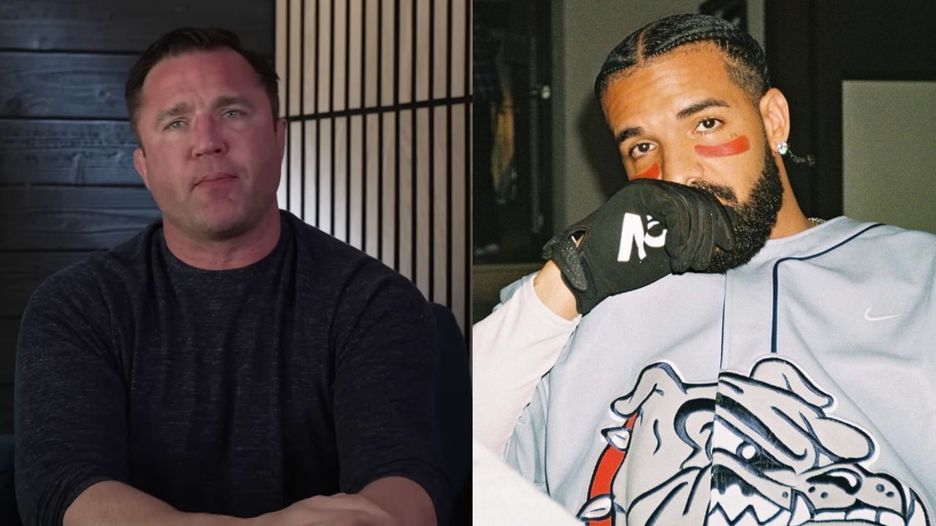 Chael Sonnen (left), Drake (right) [Images courtesy of Chael Sonnen on YouTube &amp; @champagnepapi on Instagram]