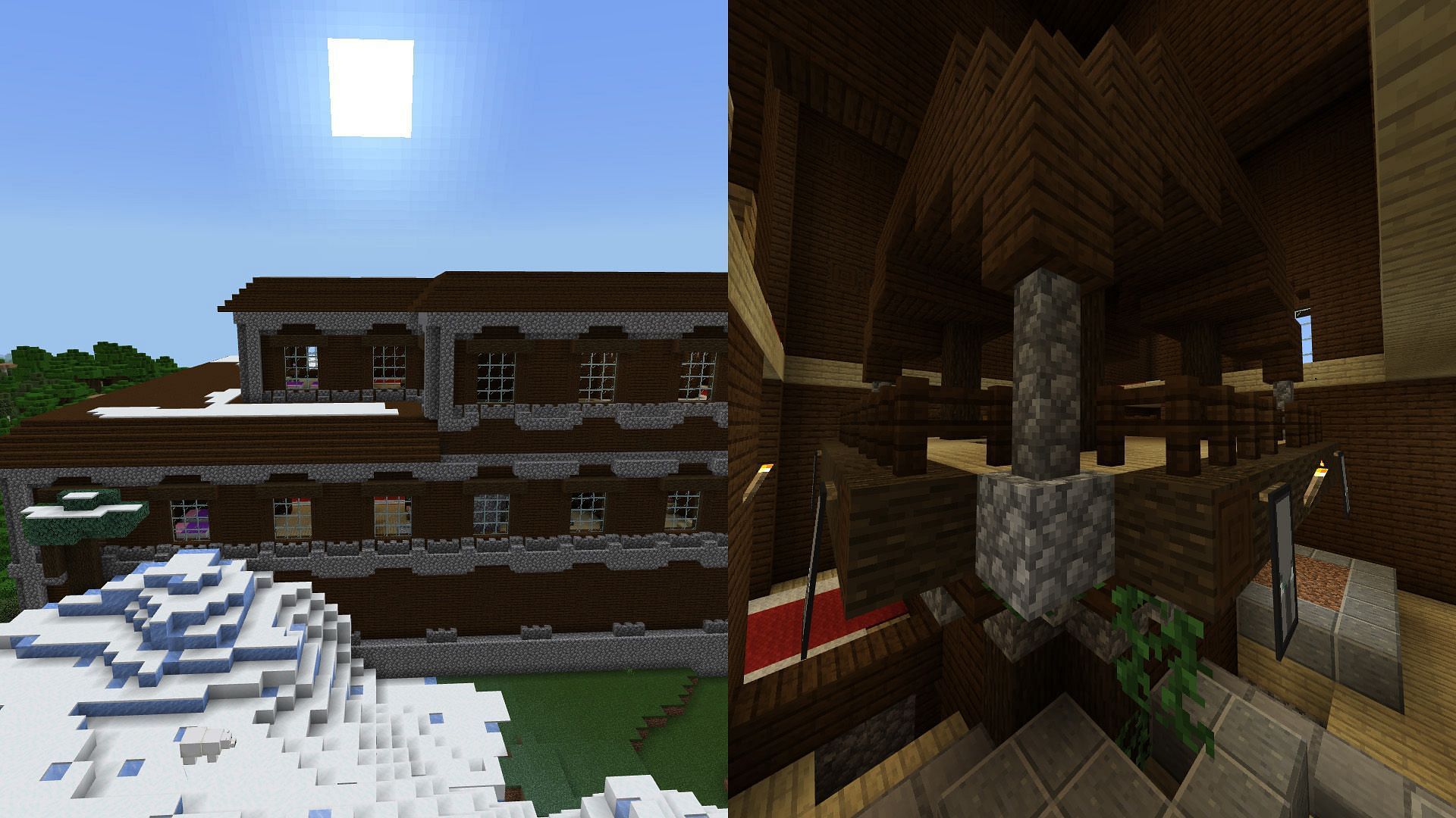 A Pillager Outpost inside a Woodland Mansion (Image via Mojang)