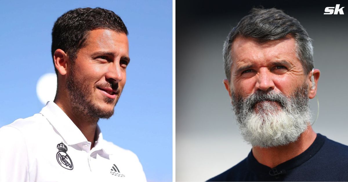 Roy Keane and Eden Hazard (via Getty Images)