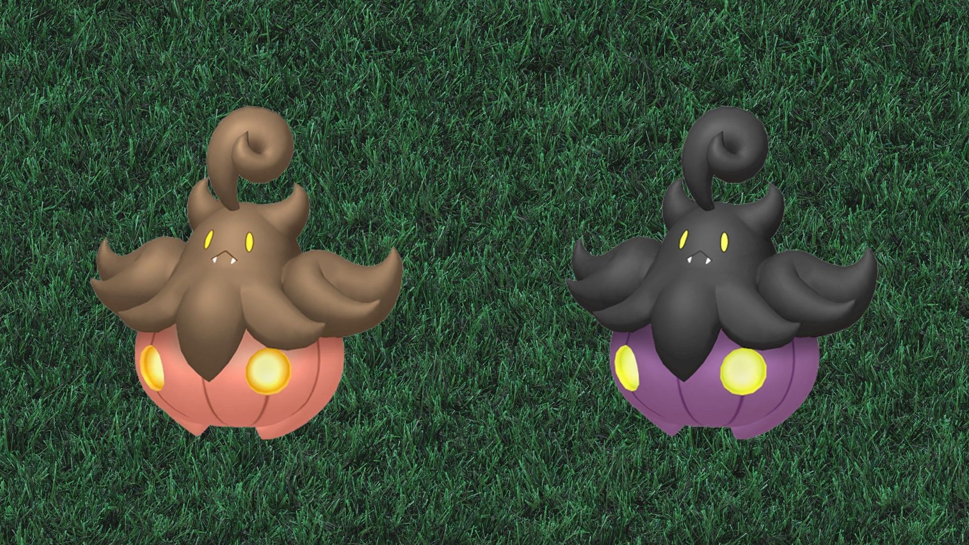 Regular and Shiny Pumpkaboo (Image via TPC)n