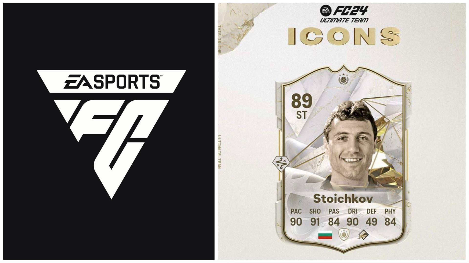 The Icon Stoichkov SBC is now live in EA FC 24 (Images via EA Sports)