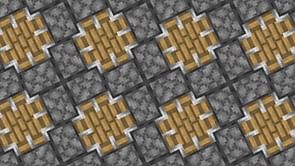 Minecraft player creates a unique floor design with pistons