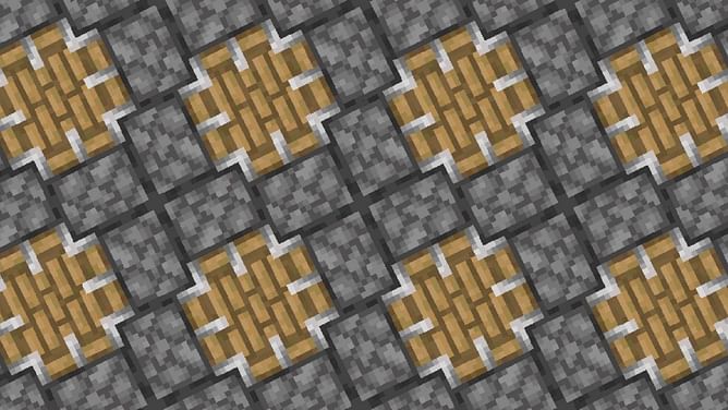 Minecraft player creates a unique floor design with pistons