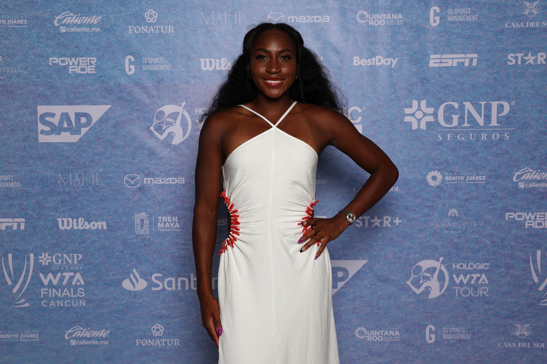 Coco Gauff attends the 2023 WTA Finals gala