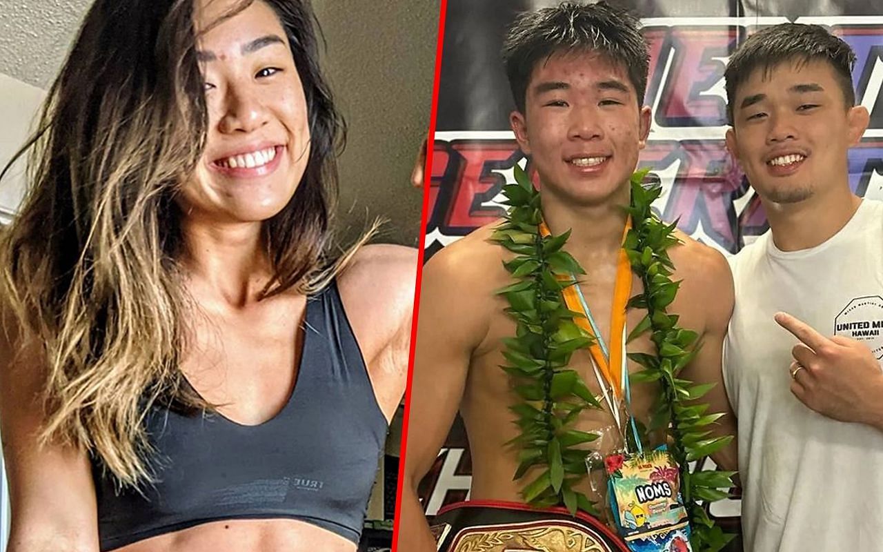 Angela Lee (L) Adrian and Christian Lee (R) | Photo credit: ONE Championship